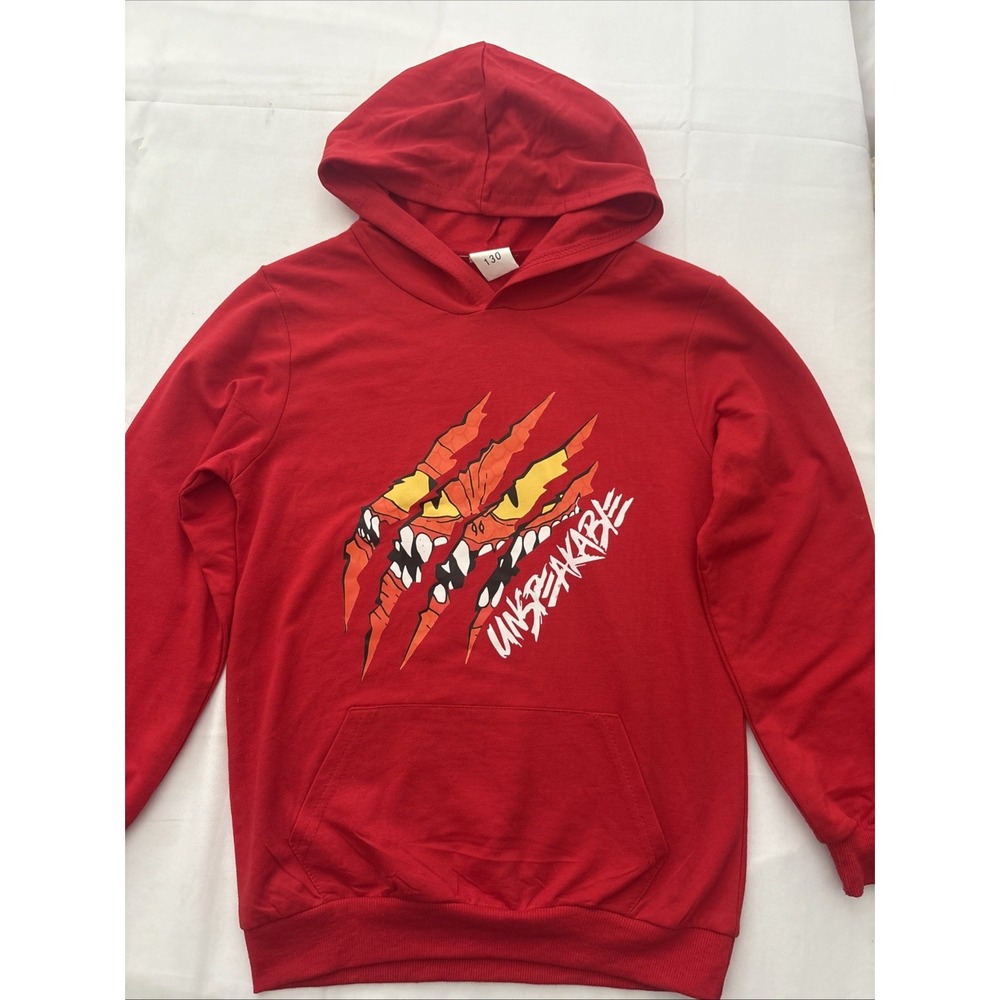 Boys Unspeakable Pullover Hoodie Size 130 (7/8) Long Sleeve Graphic EUC